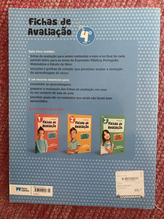 Livro de ficas de avaliação 4° Ano