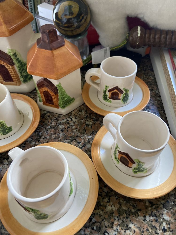 Conjunto chá porcelana alentejano