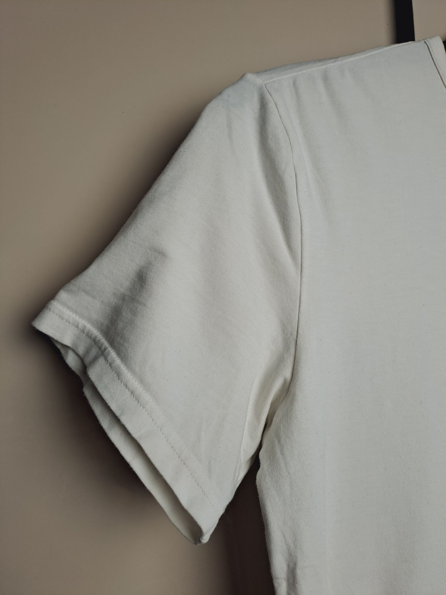 Biała koszula t-shirt Calvin Klein rozmiar S Bawełna Klasyczna Orginal