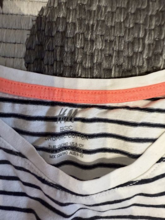 H&M sukienka bawelniana 134 w paseczki