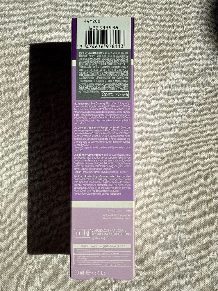 Matrix farba 2sztuki 505NA 4N 5A 1000 ml krem utleniajacy 6%