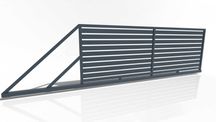 Nowoczesna Brama przesuwna MinimalArt2 400x142cm - Producent