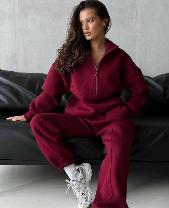 Теплий жіночий костюм на флісі в різних кольорах