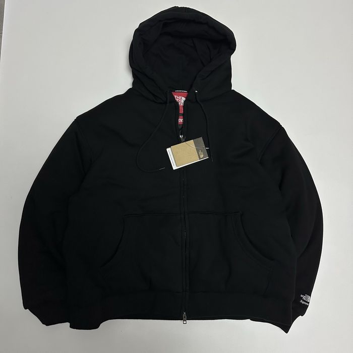 Пуховик Supreme The North Face hooded суприм rap sk8 реп оверсайз