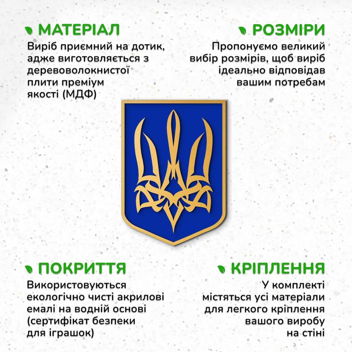 Настінний Герб України тризуб життя Cучасний Герб Украины Символіка