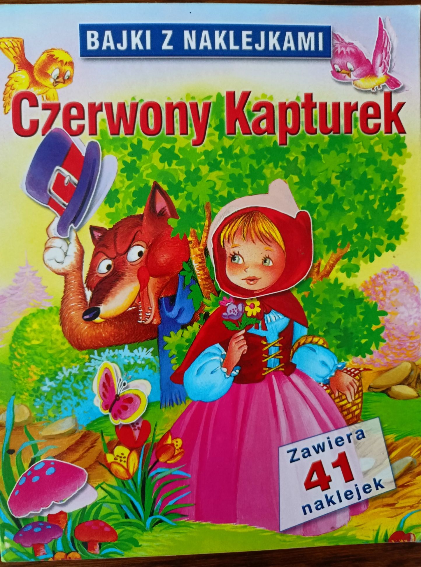 Bajki na dobranoc (z naklejkami) . Jako gratis Czerwony kapturek .