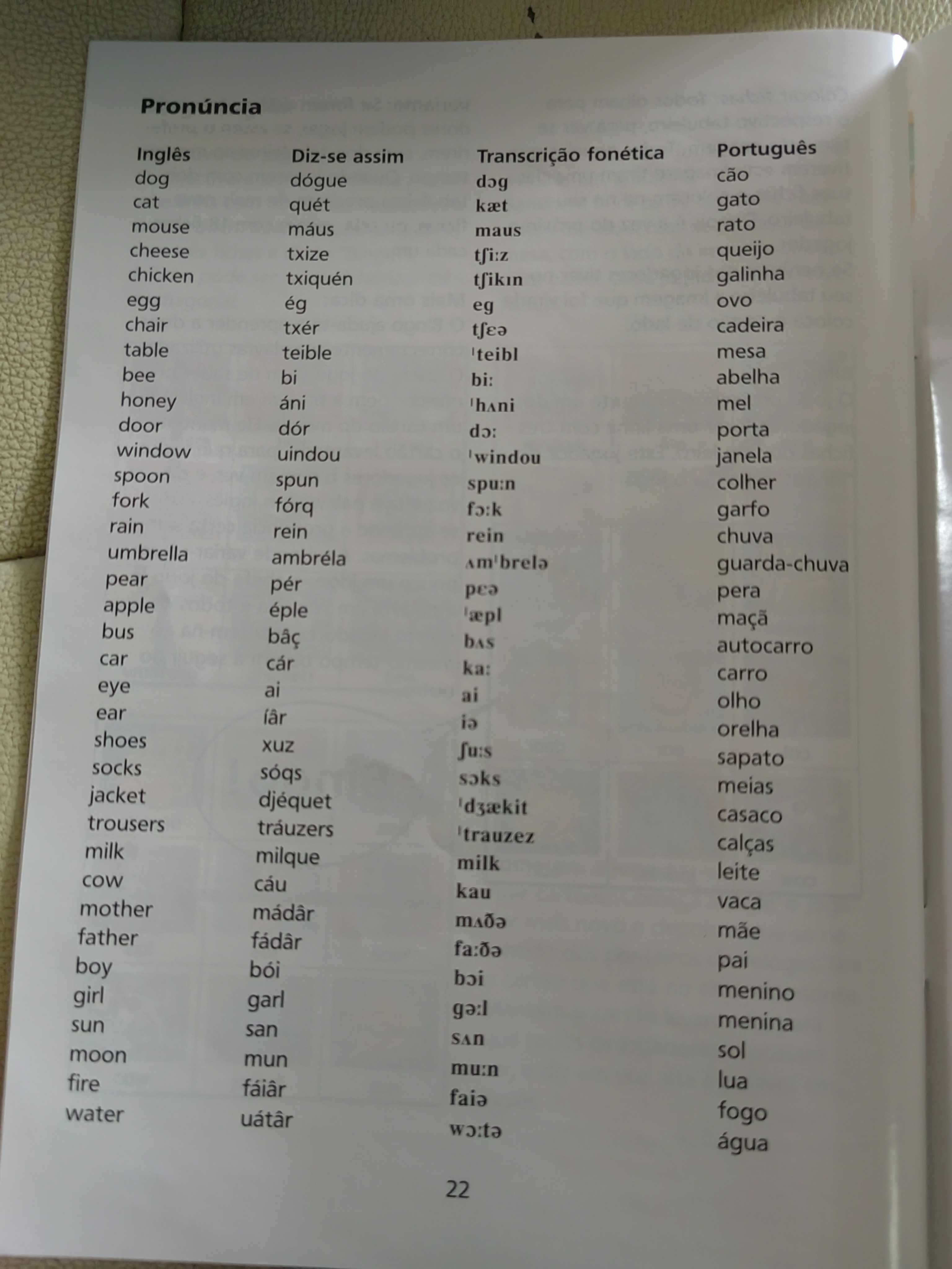 Jogo de memória para aprender Inglês