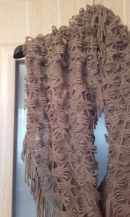 Szal/Komin brązowo-beżowy