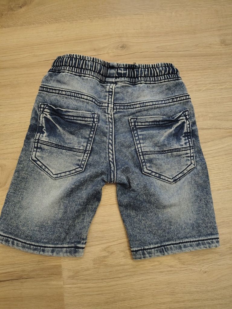 Spodenki 104 elastyczne jeansowe dla chłopca
