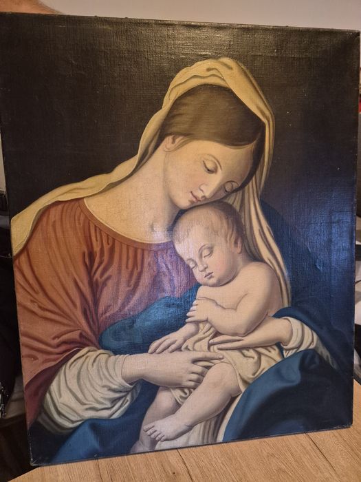 Obraz „Madonna z Dzieciątkiem” – J. Schultis nach Sassoferrato, 1910 r