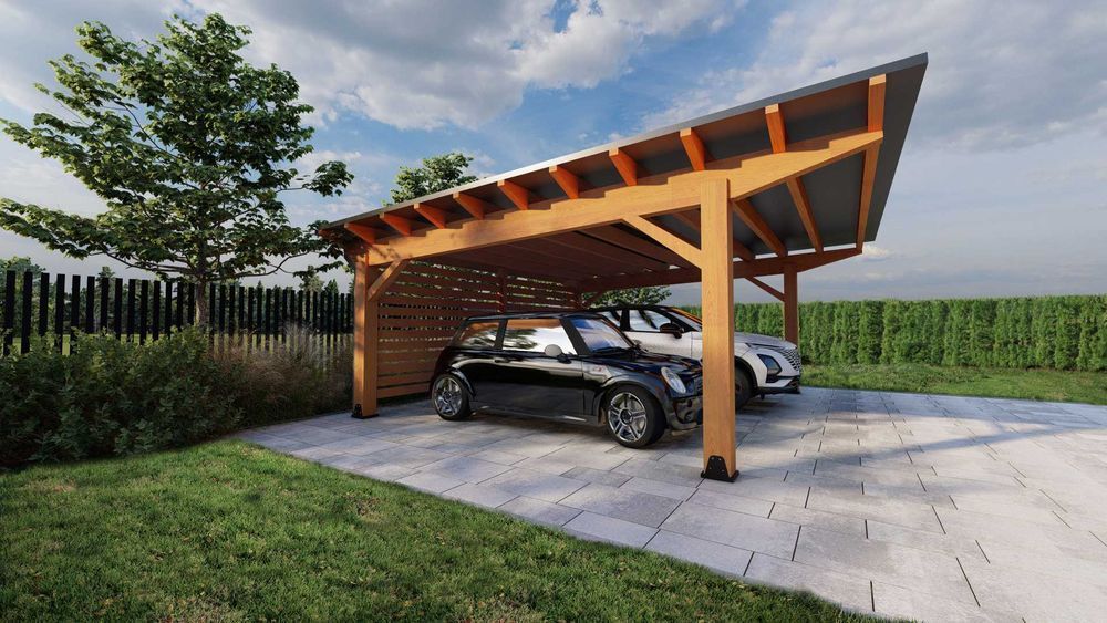 Wiata garażowa drewniana Sevilla 6M