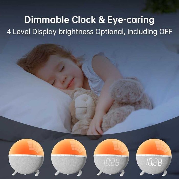 Wake-up light alarm zegar budzik głośnik usb symulacja wschodu słońca