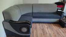 Narożnik sofa kanapa łóżko popiel szary grafit