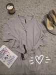 Bluzka koszulowa 38 #szara #lekka #casual #perełka