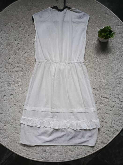 Stylowa biała sukienka M/L - Italian Style, 100% bawełna