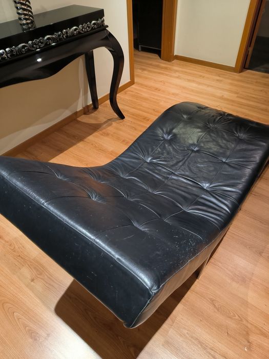 Chaise longue preto