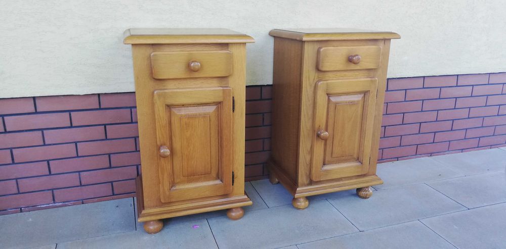 Szafka sosnowa drewniana nocna ludwik Ikea biała komoda ludwikowa