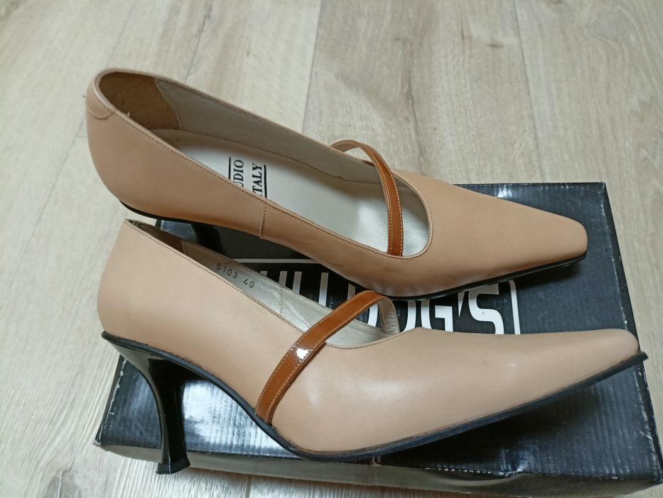 Buty damskie szpilki skórzane