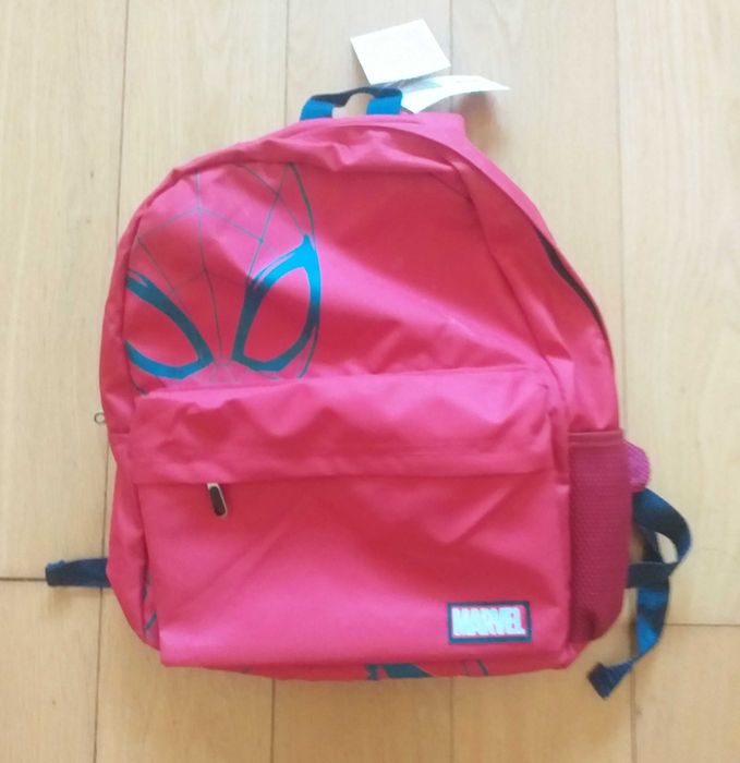 Mochila vermelha do Homem Aranha, original, nova