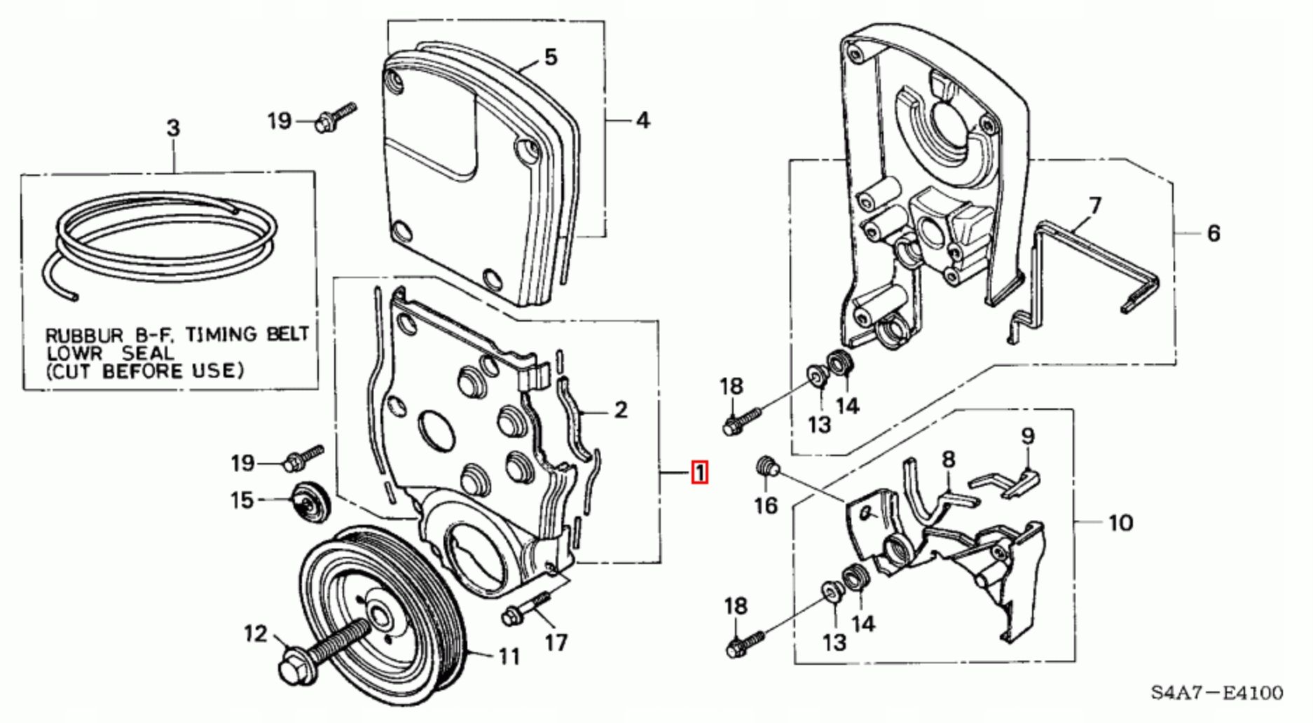 Honda Civic Vi Accord osłona obudowa rozrządu