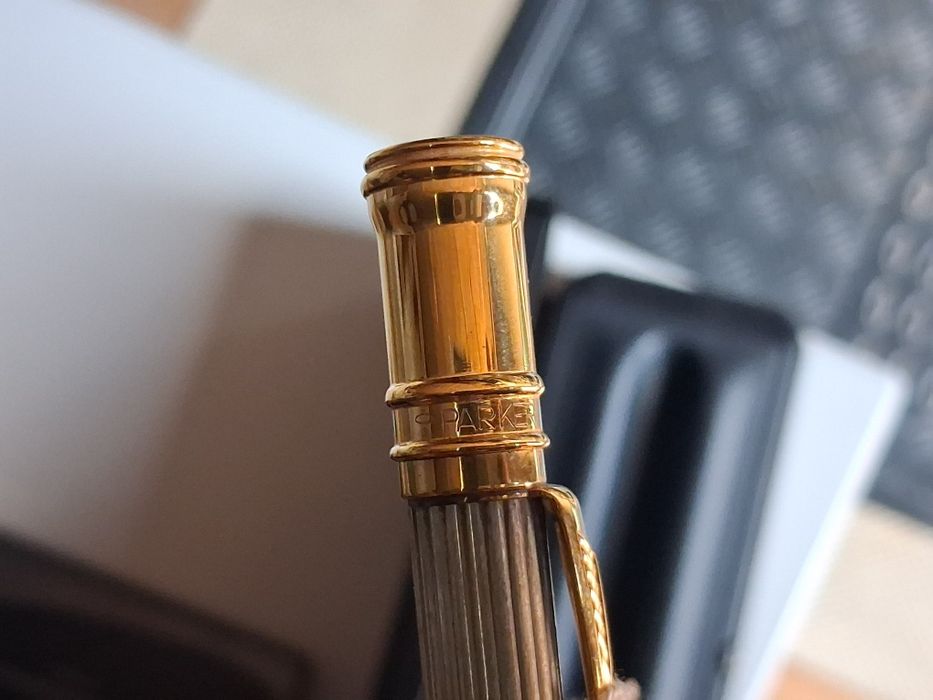 Caneta Ballpoint Parker Duofold prata 925