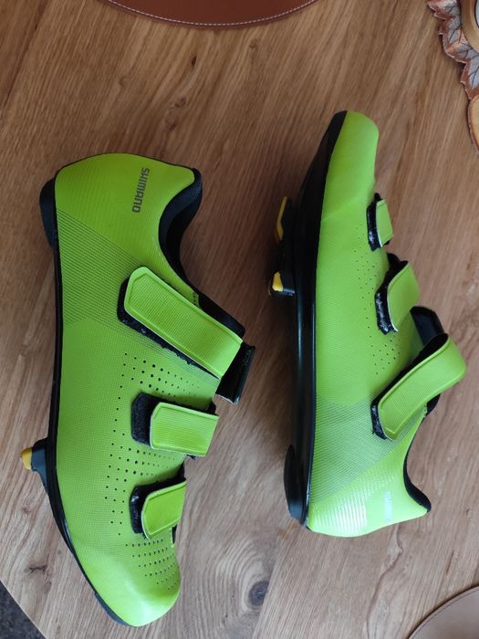Buty szosowe Shimano SH-RC100 żółte roz.48 + bloki