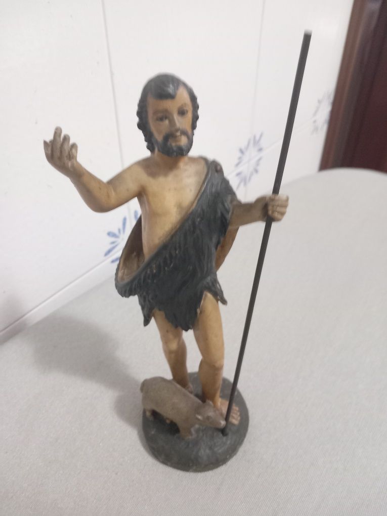 Arte sacra. S. Joao Batista em madeira