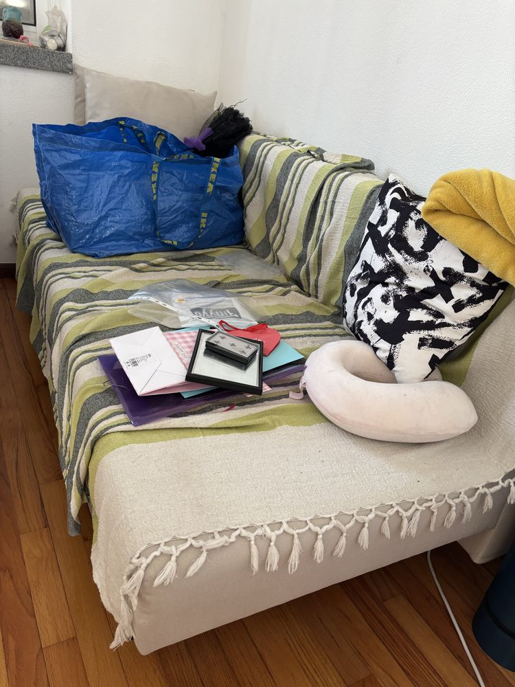 Sofá cama de casala com 3 lugares