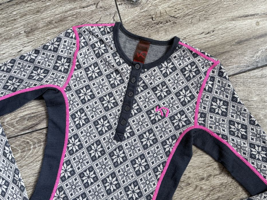 Damska bluzka termoaktywna KARI TRAA 100% Merino Wool S Stan Perfekt