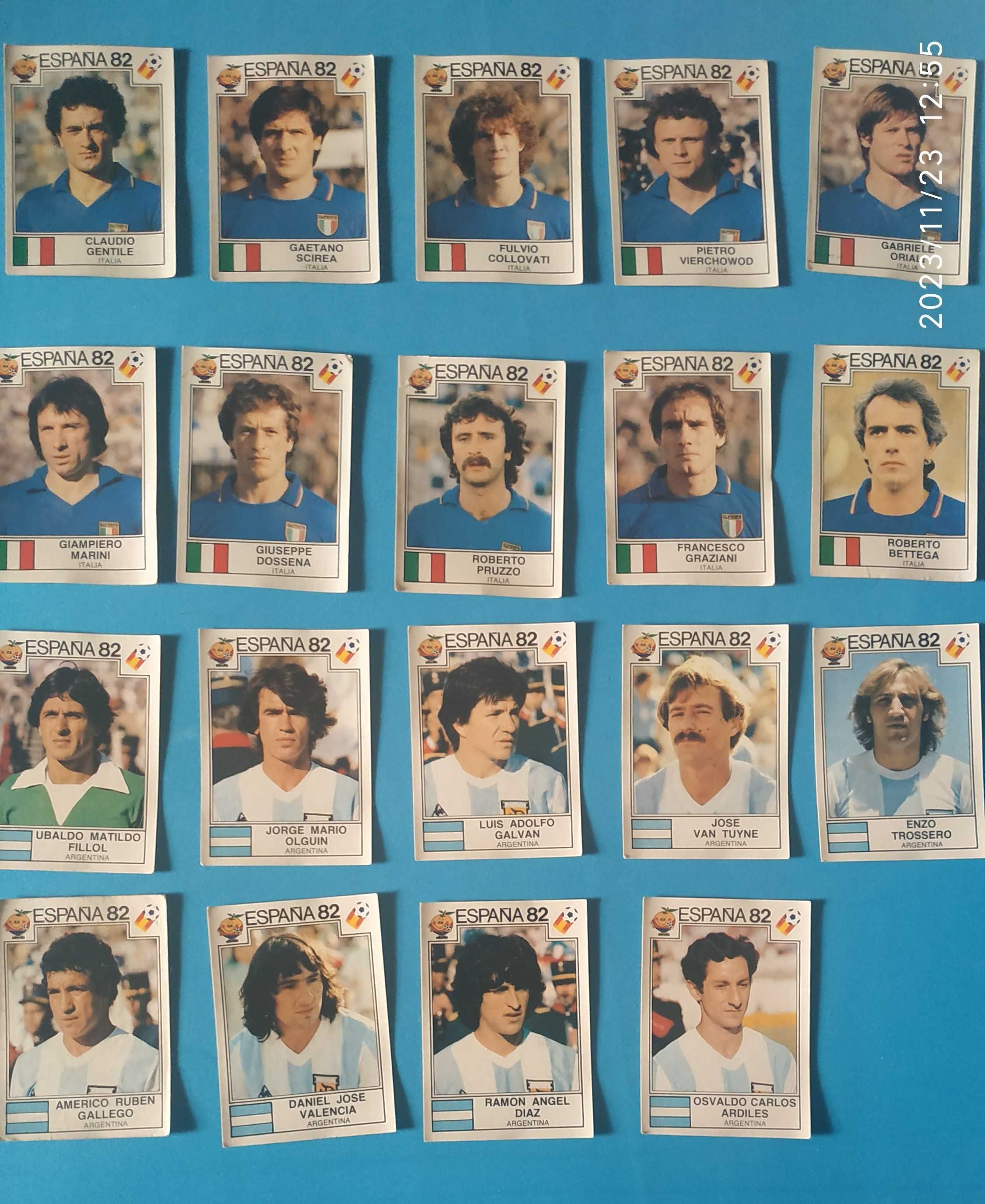 PANINI - Cromos Mundial de Futebol - Espanha 1982 . RAROS POR COLAR