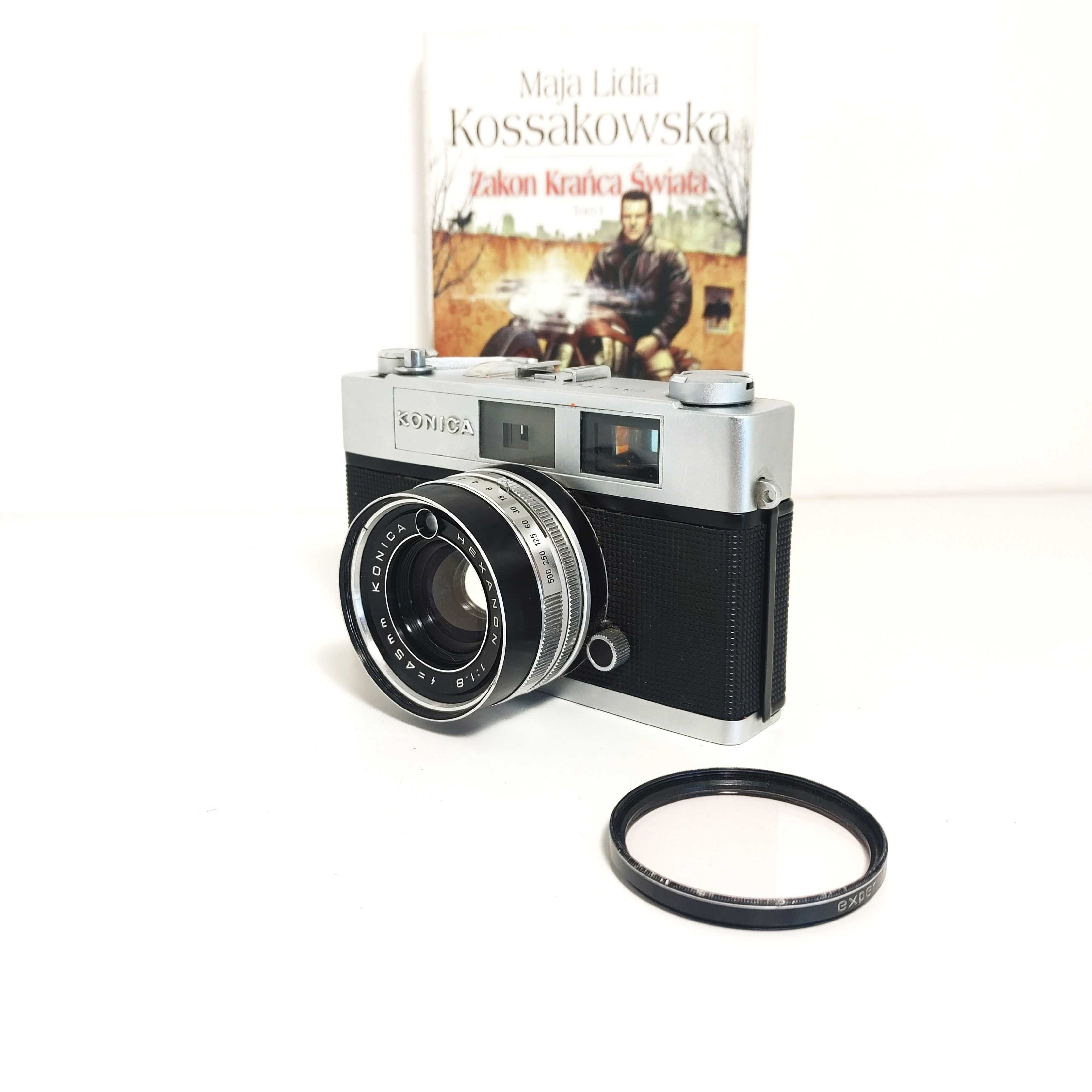Aparat Analogowy Dalmierz KONICA auto S2 z HEXANON 45 mm 1:1,8 z 1965