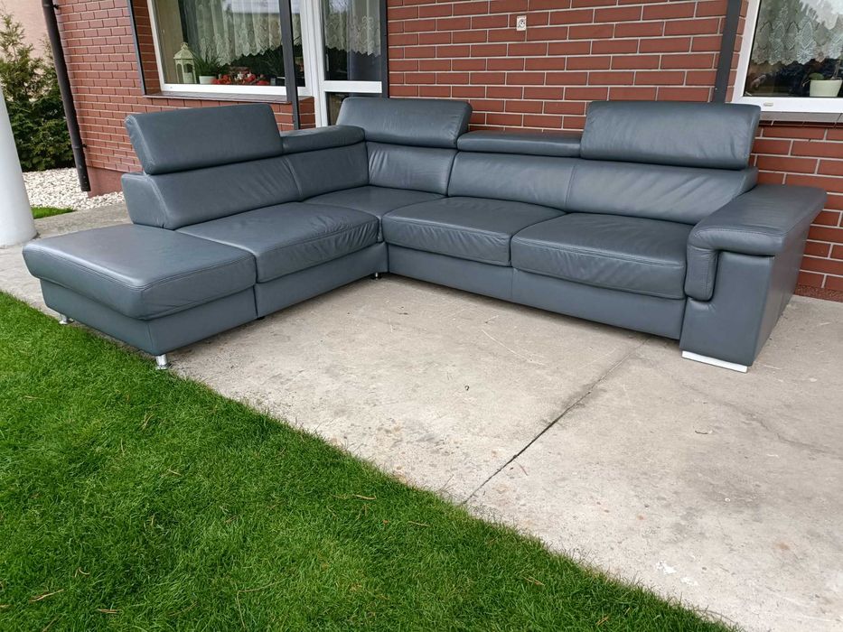 Sprzedam narożnik ze skóry -Skóra -skórzany –skórzana -skórzane