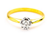 Miłosny Złoty Pierścionek - 1,46g - DIAMENT 0,23ct - KRAKÓW