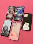 Etui na telefon iPhone XR, 11, 12, 13, statua David,Mona Lisa,Van Gogh