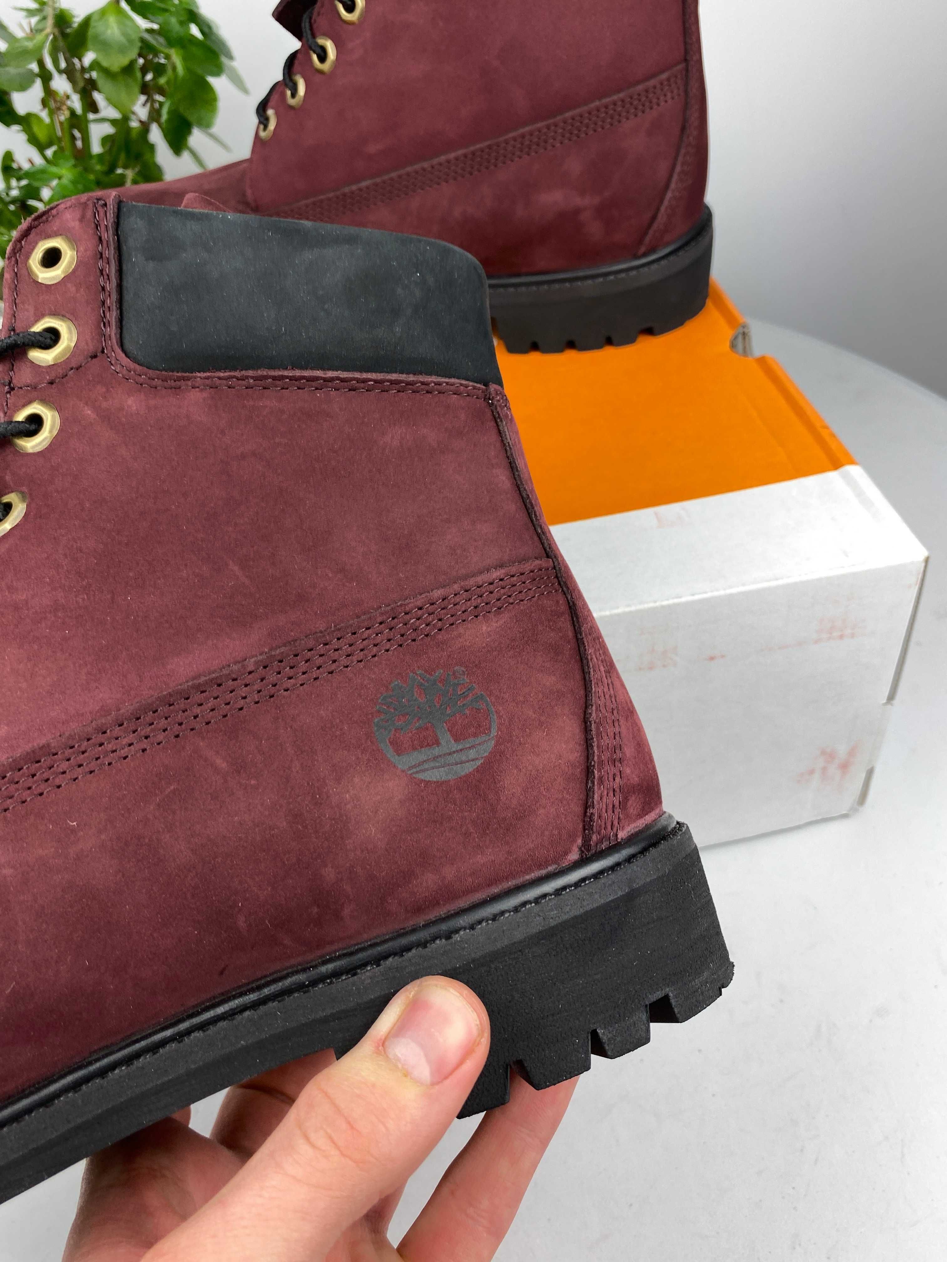 czarne burgundowe buty trapery timberland 6 inch premium boots r44 n45