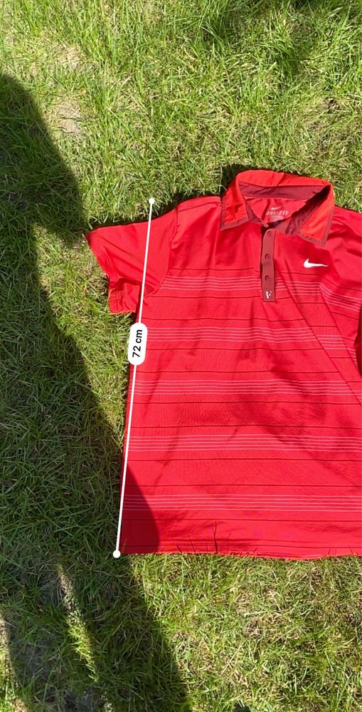 Koszulka tenisowa Nike Roger Federer Dri-FIT – czerwona, rozmiar XL
