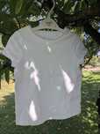 Biała bluzka koszulka t-shirt ażurowe rękawy F&F 98