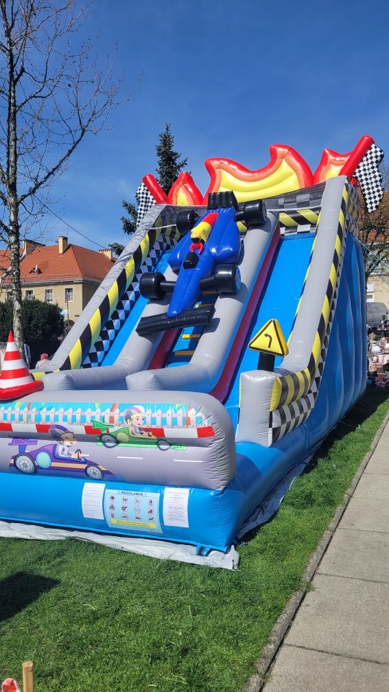 Dmuchaniec zjeżdżalnia Euro-Bungee trampolina wynajem Piana Party