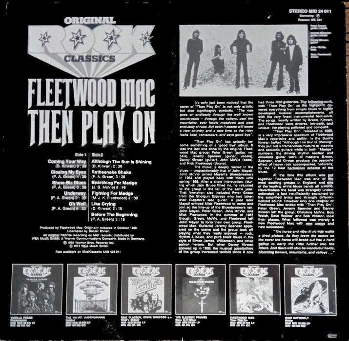 Fleetwood Mac	- - - - -	Then Play On	- - - - -	LP