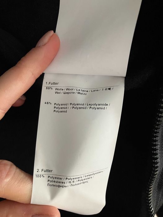 Strellson Swiss Cross wełniana czarna polarowa kurtka