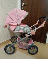 Wózek dla lalki różowy wózek lalkowy dla lalek róż baby Born