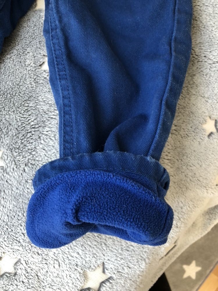Spodnie ocieplane chlopiece niemowlece zimowe cieple