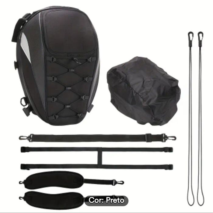 Mochila traseira para mota