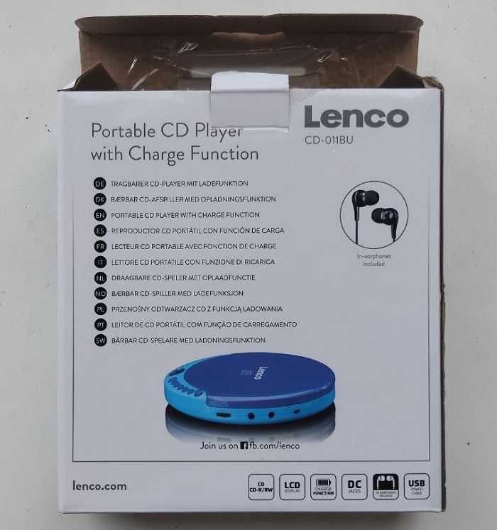 Портативний програвач компакт-дисків Lenco CD-011BU