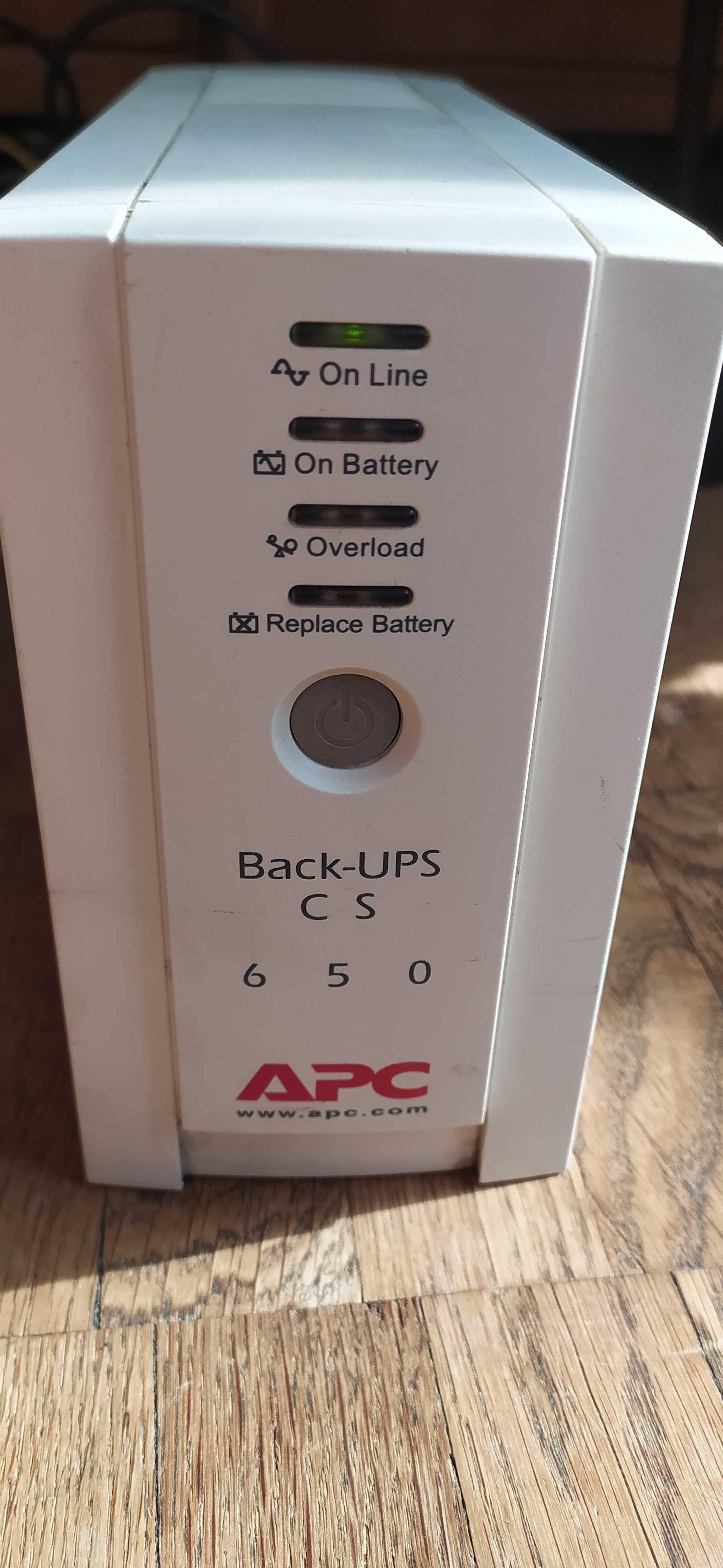 UPS, ИБП, бесперебойник APC CS 650, 400Вт, 12В