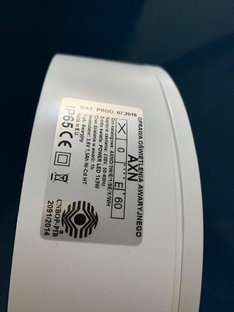 Oprawa awaryjna AXN IP65 ECO LED 3W 310lm