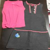 Vestido e blusa menina 5/6 anos