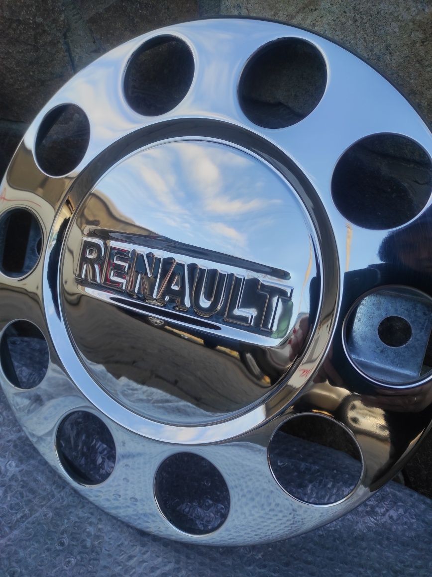 Ковпак з нержавійки 22.5 на ступицю з написом Рено Renault
