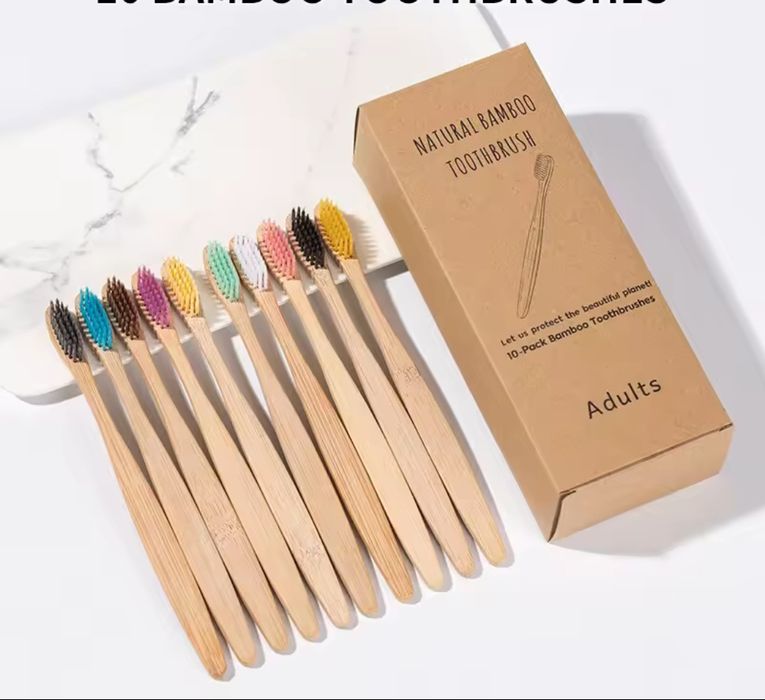 Bambusowe szczoteczki do zębów 10 sztuk