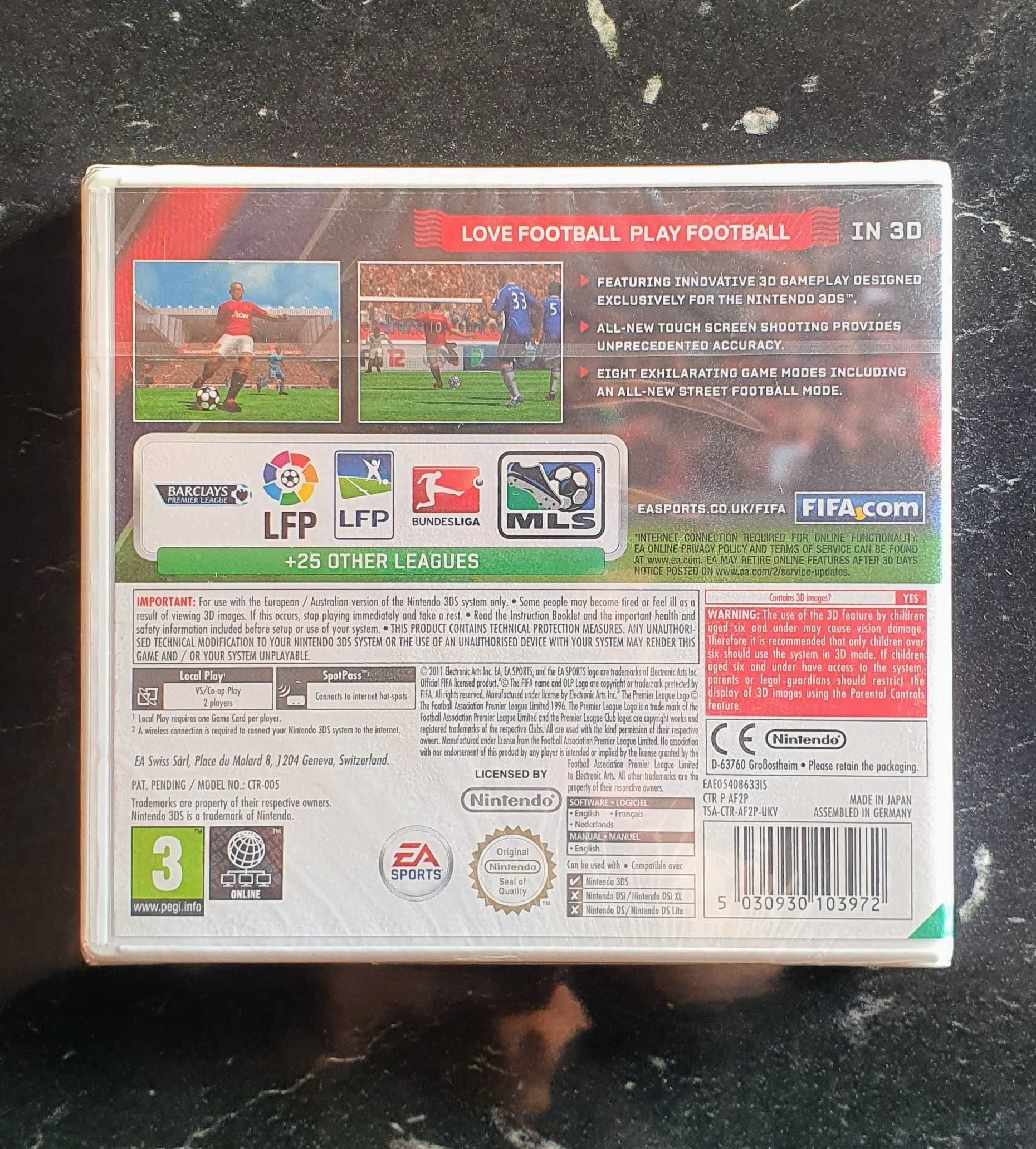 Nowa gra Fifa 12 Nintendo 3DS 3xA